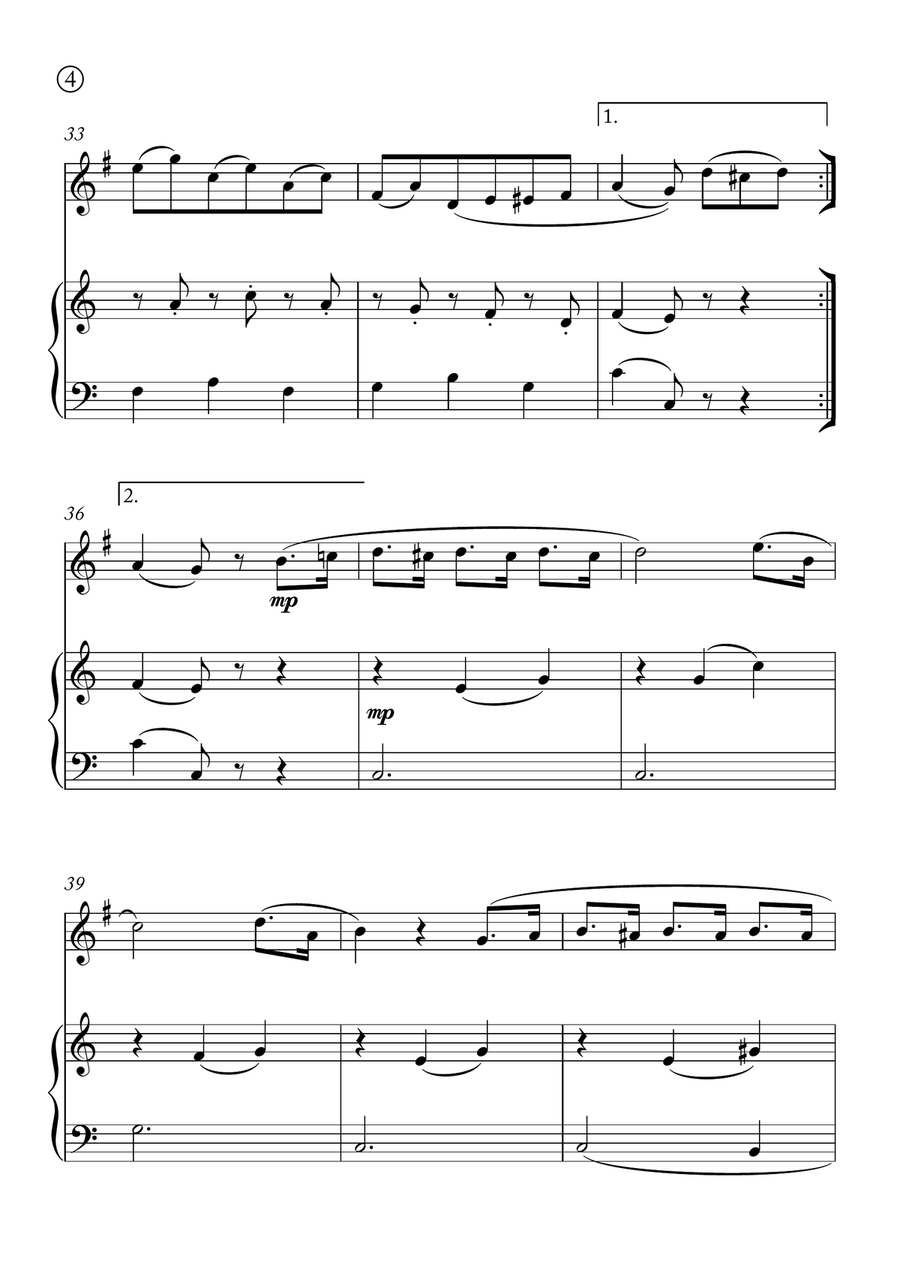 Minuet in G Minuet in G Chamber Music scores gallery preview page 4