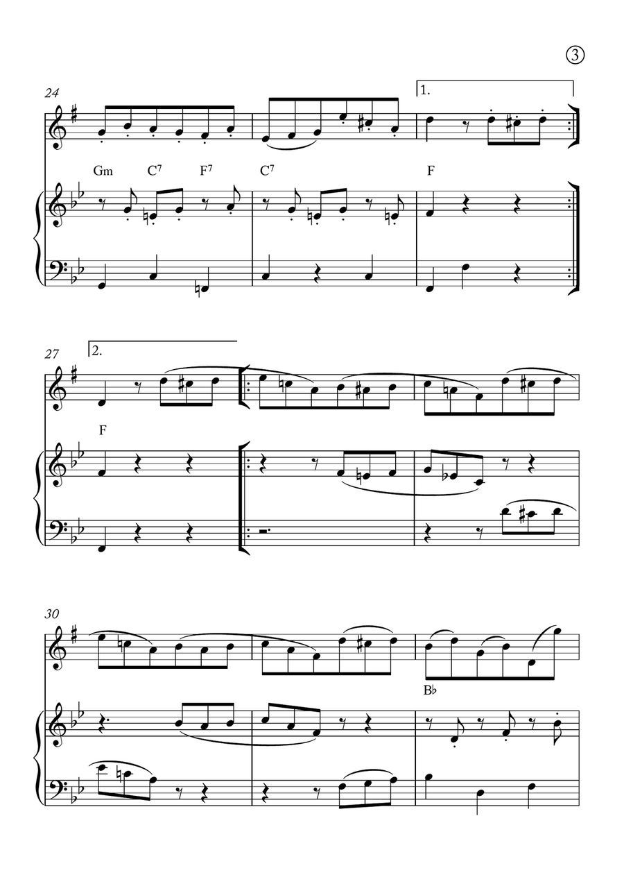 Minuet in G Minuet in G Chamber Music scores gallery preview page 3
