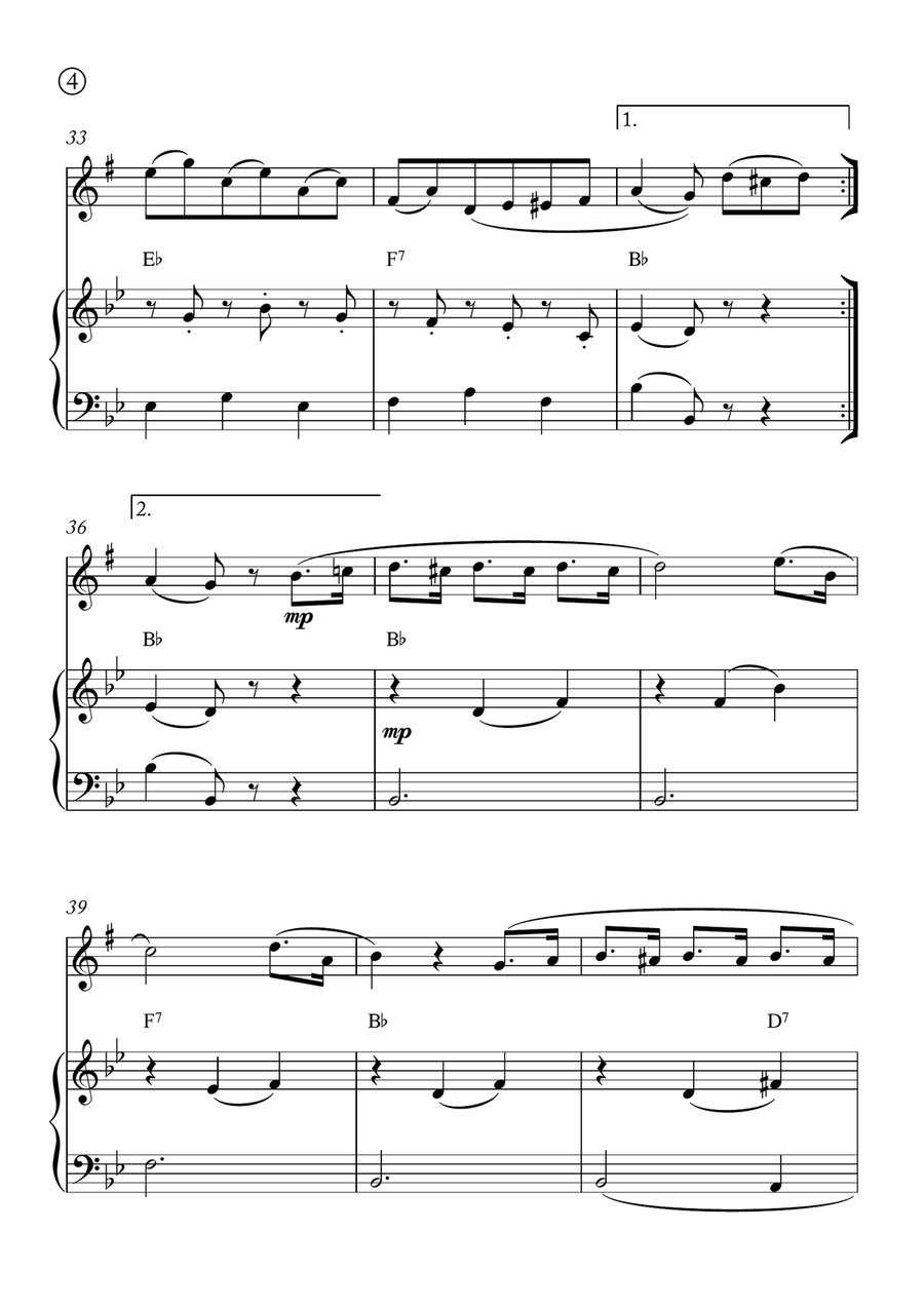 Minuet in G Minuet in G Chamber Music scores gallery preview page 4