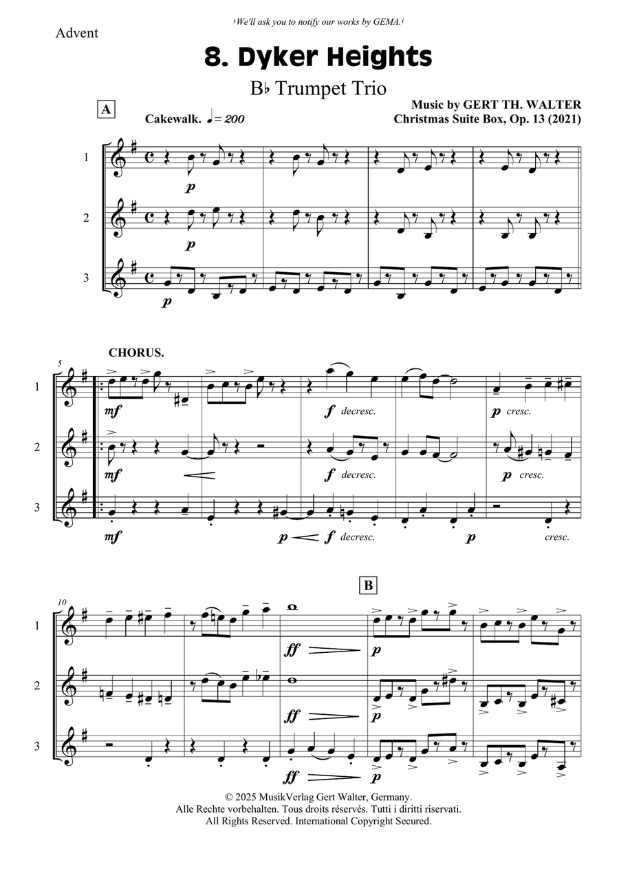 Dyker Heights Dyker Heights Trumpet Trio scores gallery preview page 1