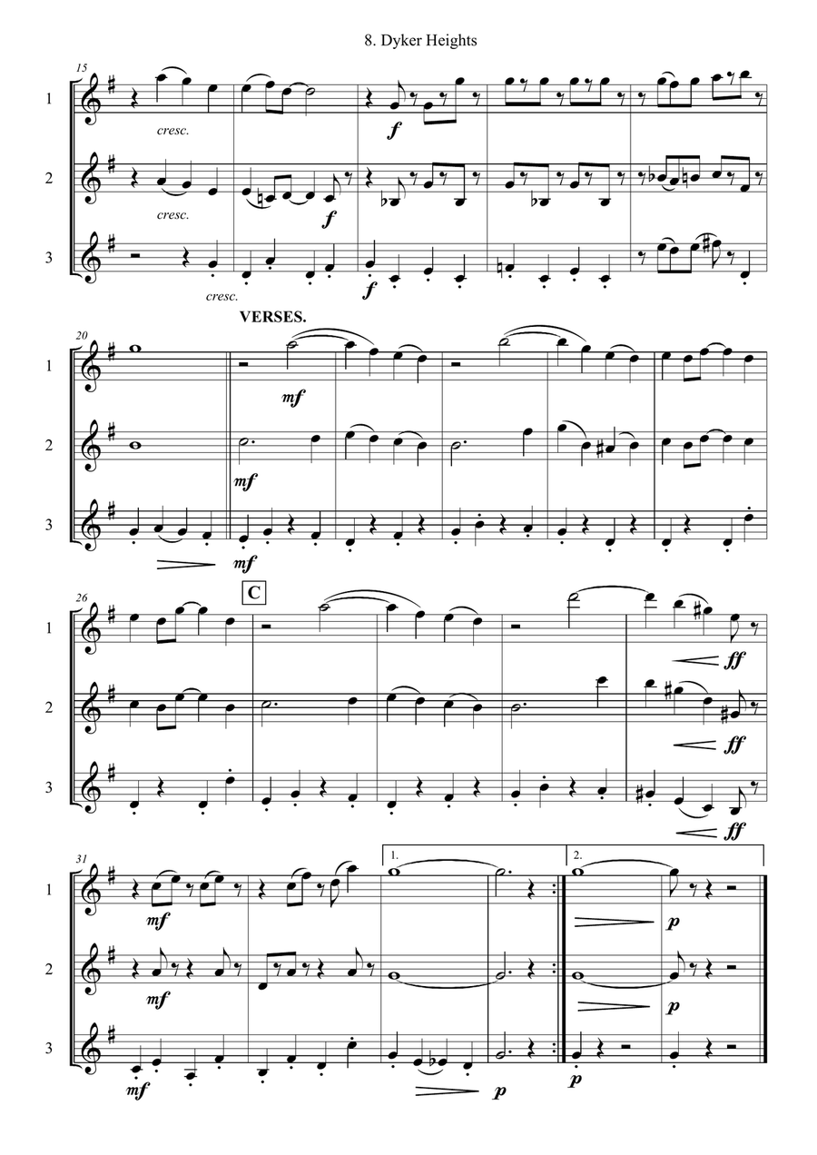 Dyker Heights Dyker Heights Trumpet Trio scores gallery preview page 2