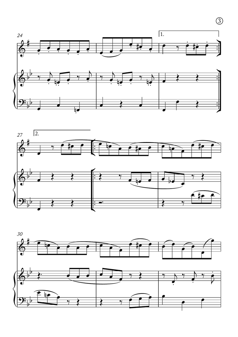 Minuet in G Minuet in G Chamber Music scores gallery preview page 3