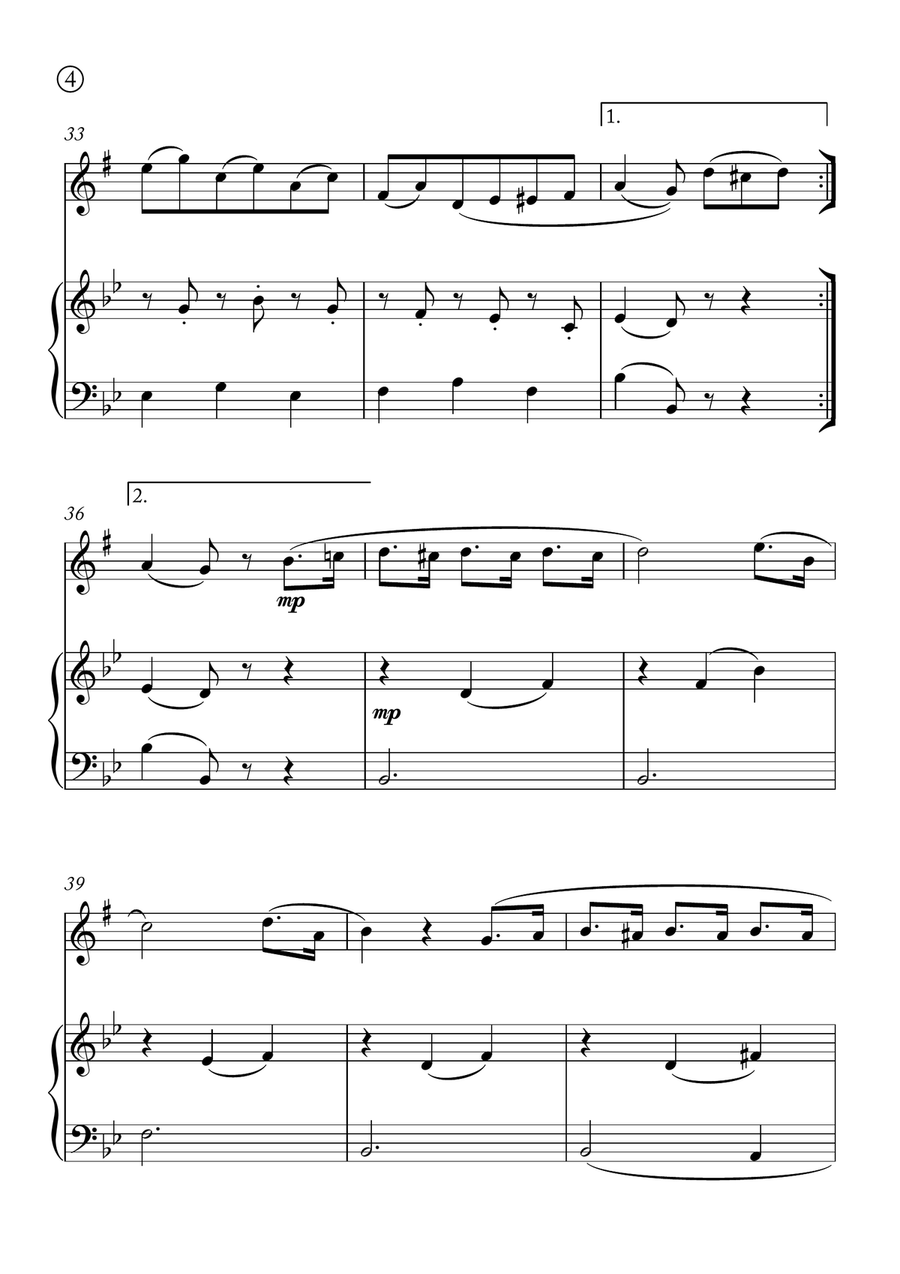 Minuet in G Minuet in G Chamber Music scores gallery preview page 4