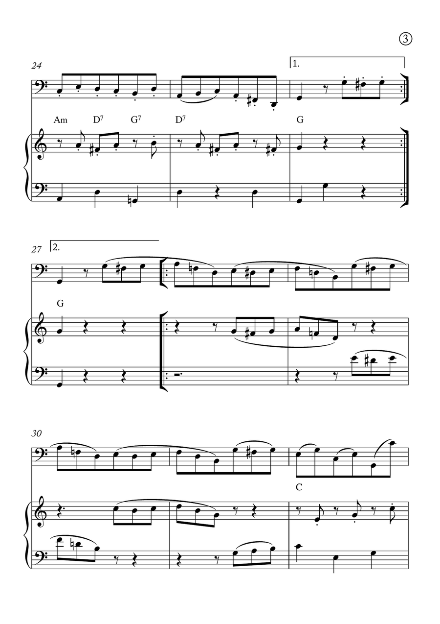 Minuet in G Minuet in G Chamber Music scores gallery preview page 3