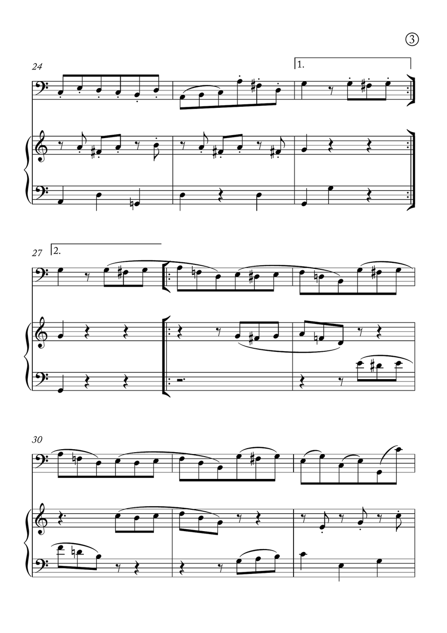 Minuet in G Minuet in G Chamber Music scores gallery preview page 3