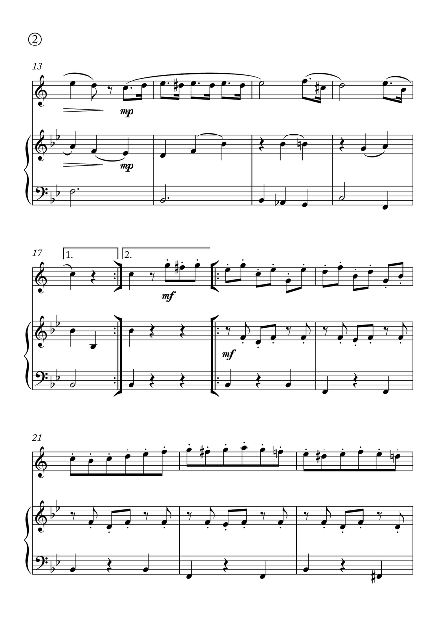 Minuet in G Minuet in G Chamber Music scores gallery preview page 2