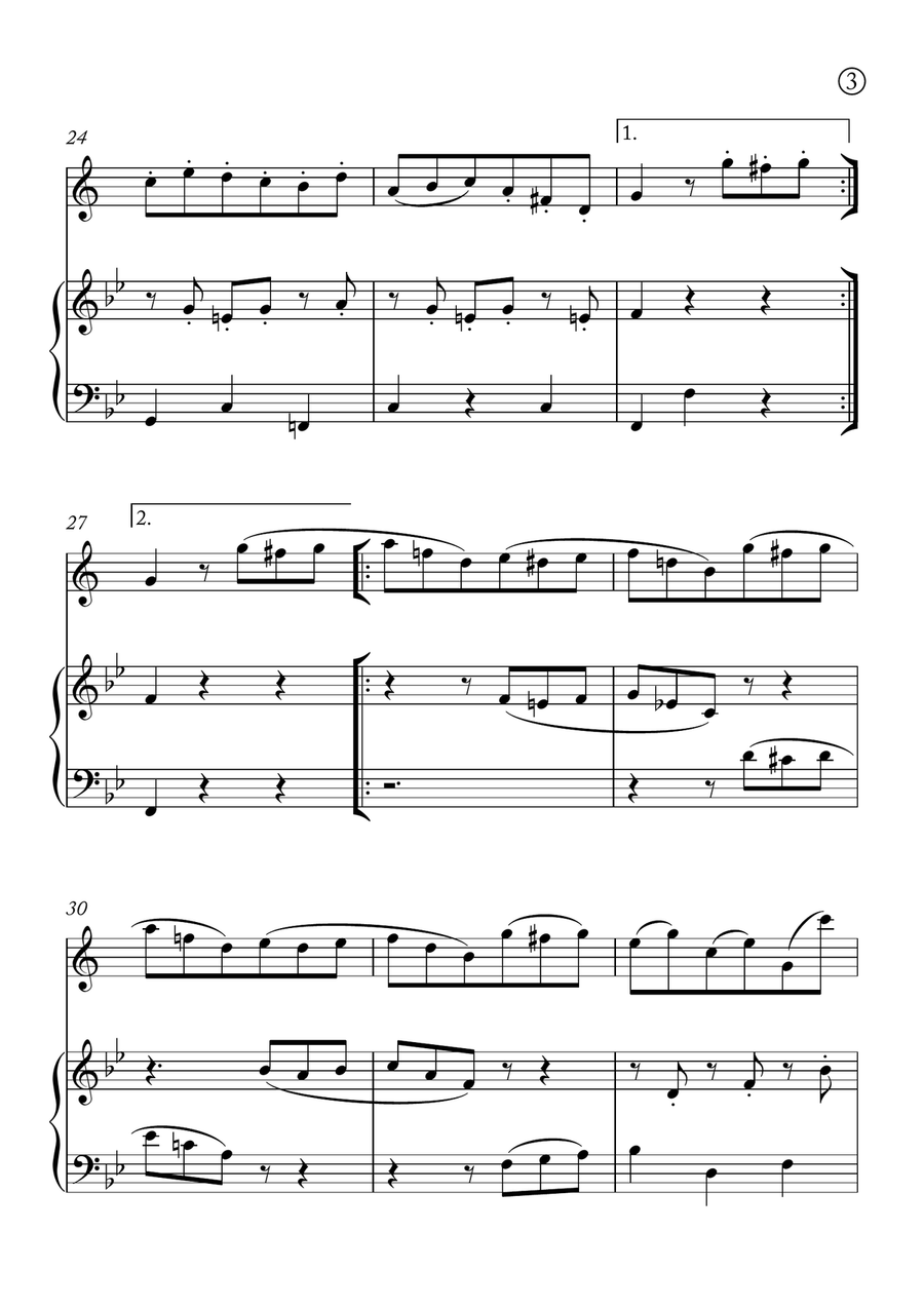Minuet in G Minuet in G Chamber Music scores gallery preview page 3