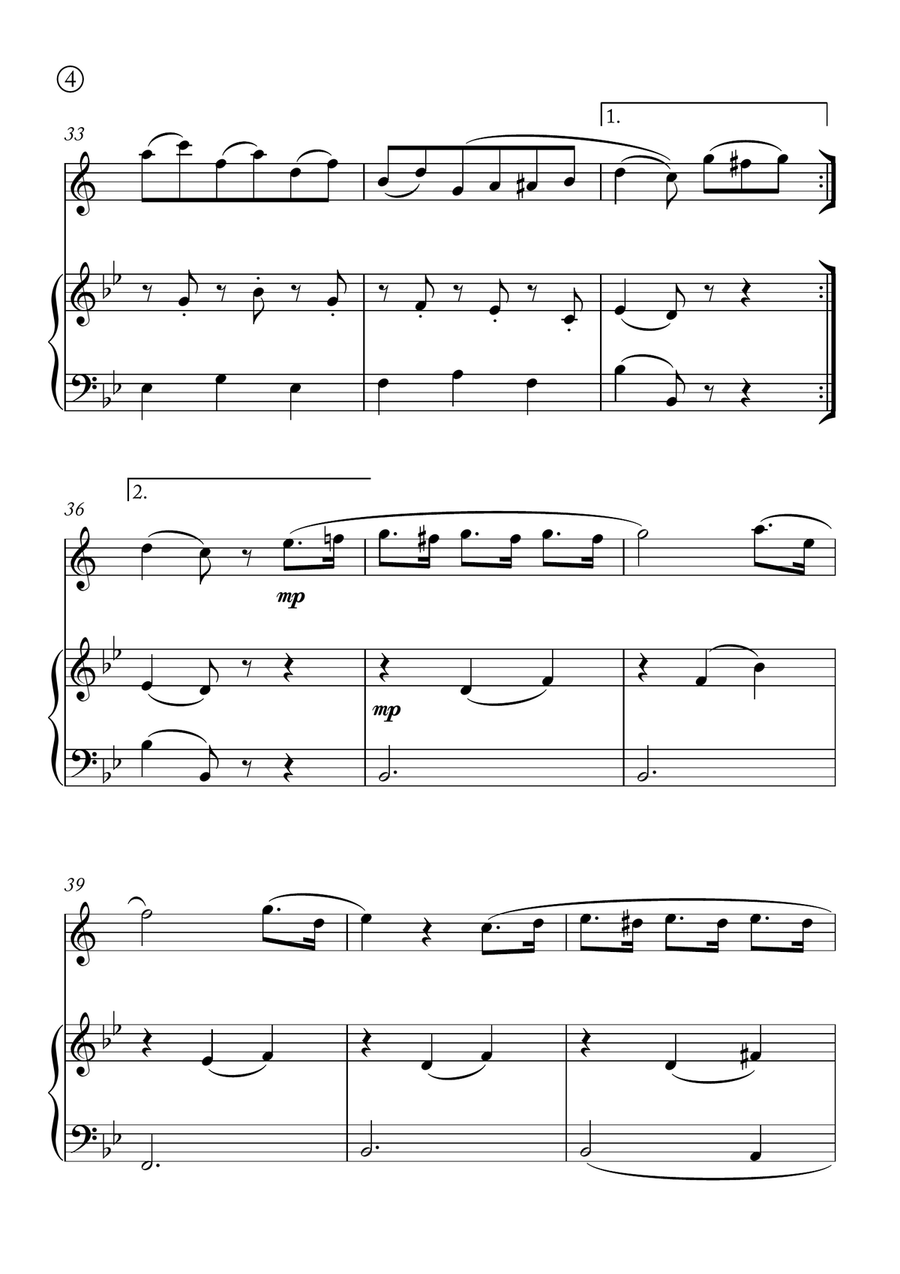 Minuet in G Minuet in G Chamber Music scores gallery preview page 4
