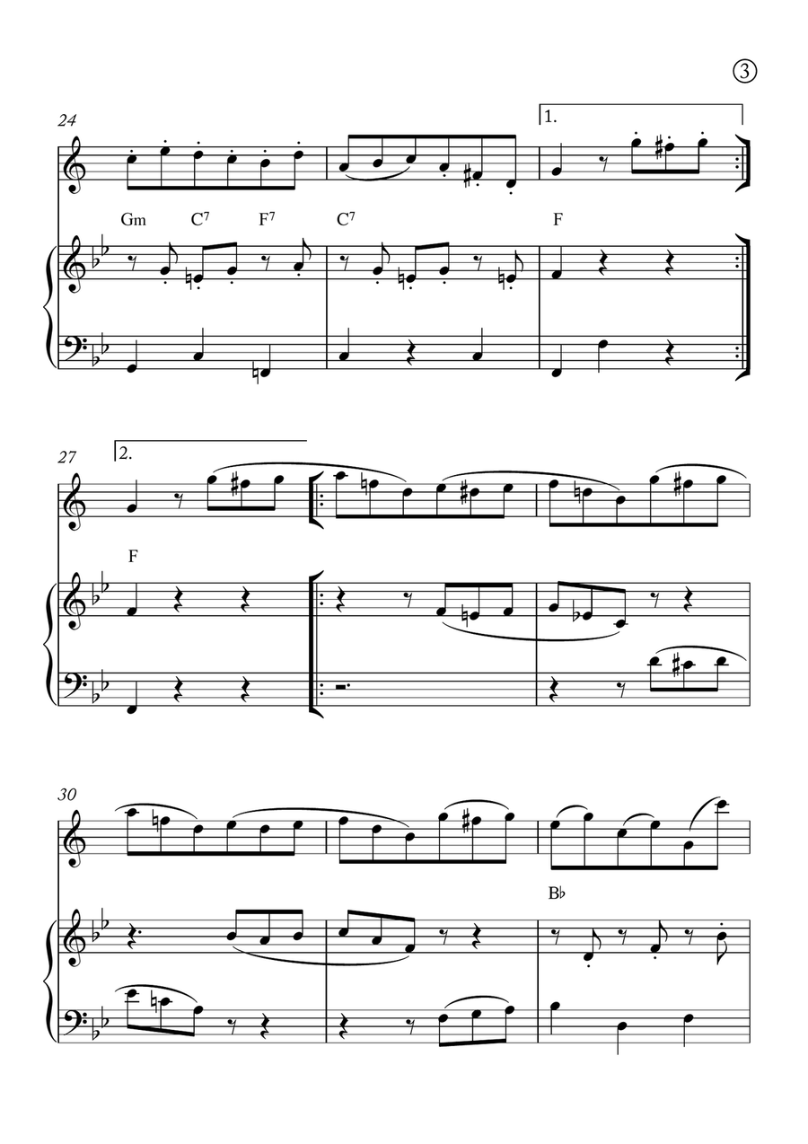 Minuet in G Minuet in G Chamber Music scores gallery preview page 3
