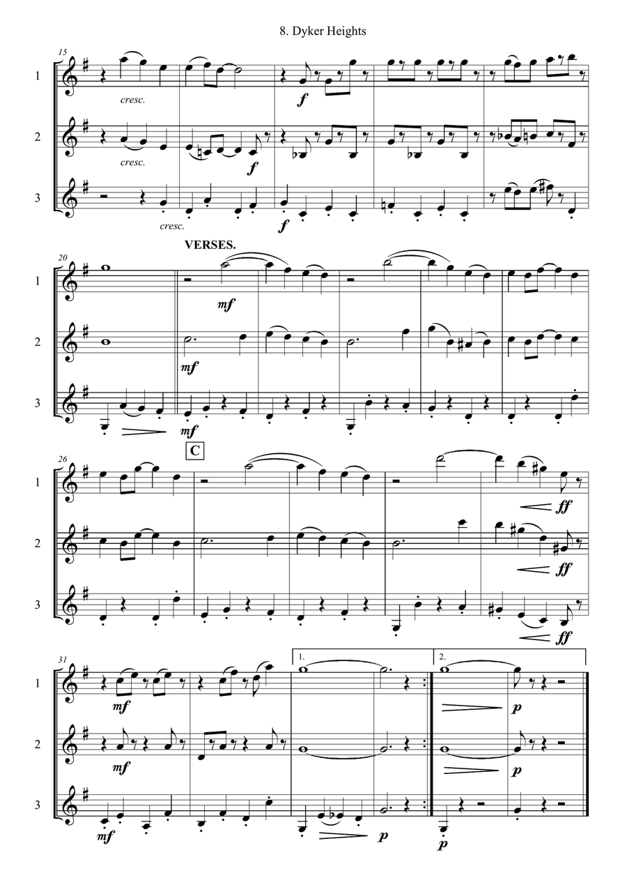 Dyker Heights Dyker Heights Clarinet Trio scores gallery preview page 2