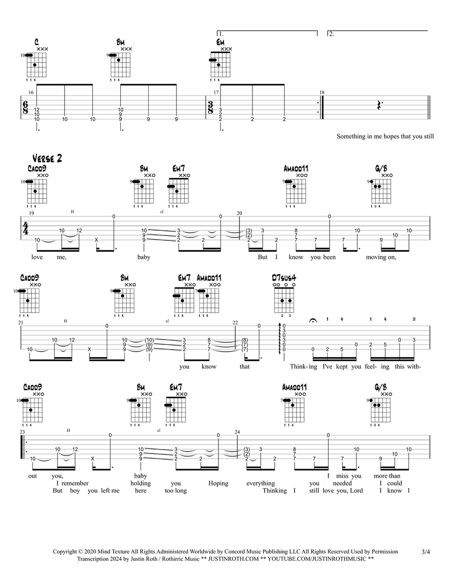 In Too Deep Acoustic Guitar scores gallery preview page 3