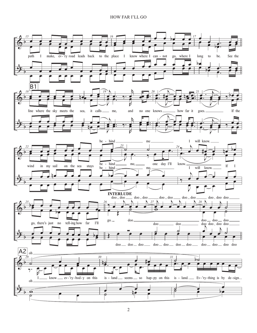 How Far I'll Go How Far I'll Go SSAA scores gallery preview page 2