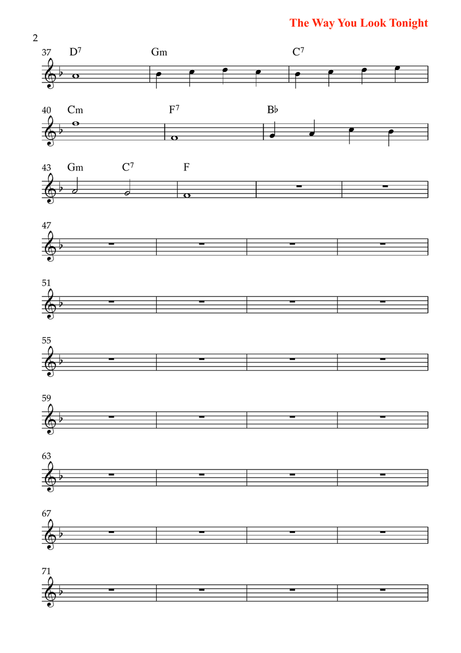 The Way You Look Tonight The Way You Look Tonight Violin Solo scores gallery preview page 2