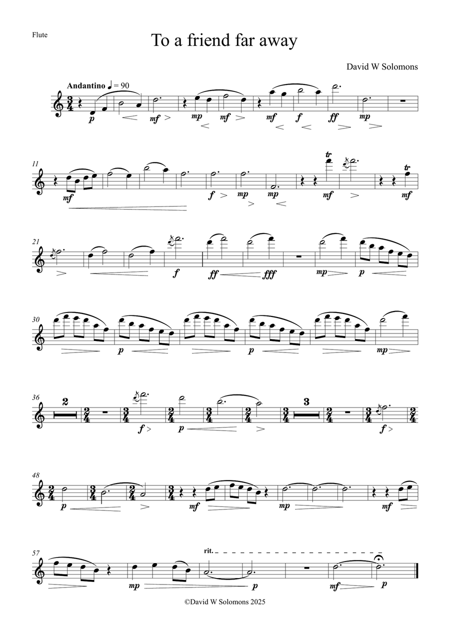To a Japanese friend far away for wind quartet Woodwind Quartet scores gallery preview page 4