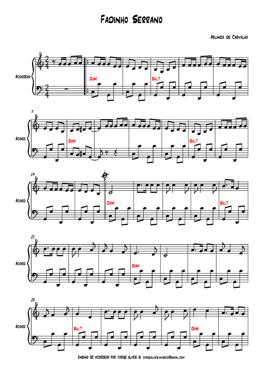 Fadinho Serrano Fadinho Serrano Accordion scores gallery preview page 1