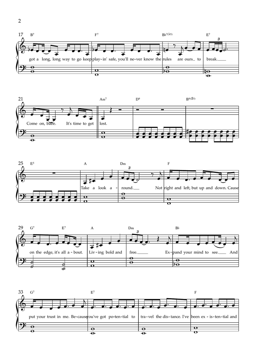 Get Lost Get Lost Piano, Vocal scores gallery preview page 2