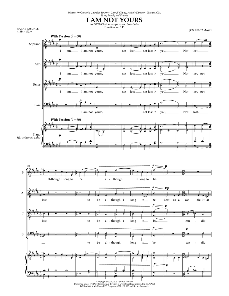 I AM NOT YOURS Divisi scores gallery preview page 2