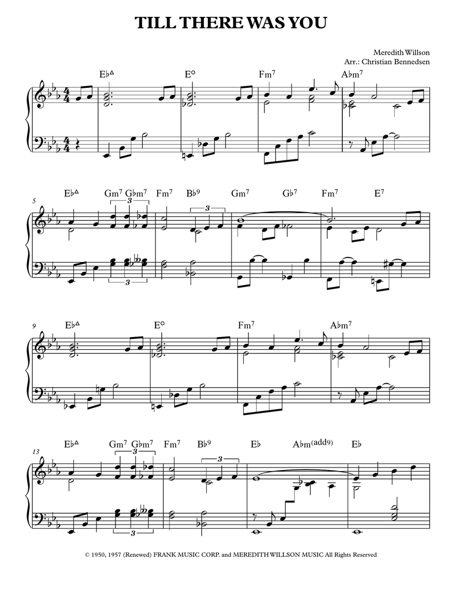 Till There Was You Till There Was You Piano Solo scores gallery preview page 1