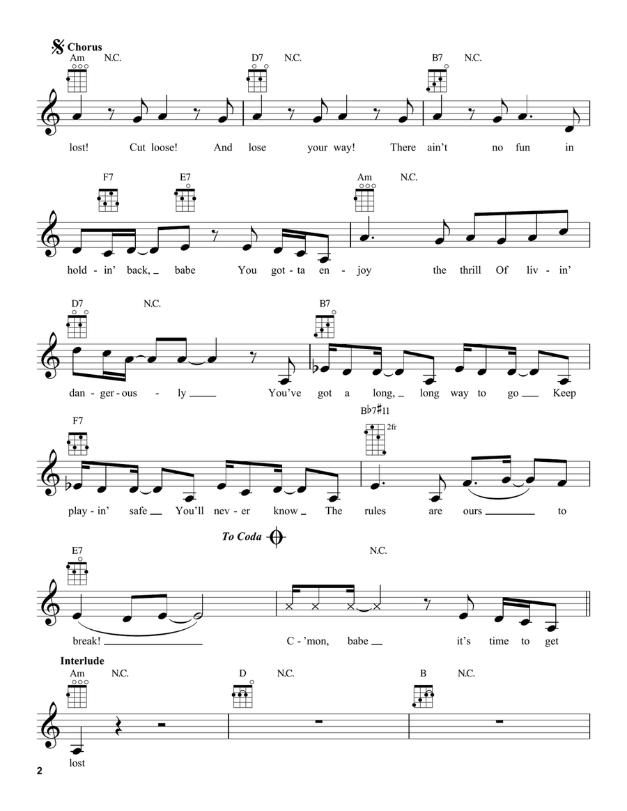 Get Lost (from Moana 2) Get Lost (from Moana 2) Ukulele scores gallery preview page 2