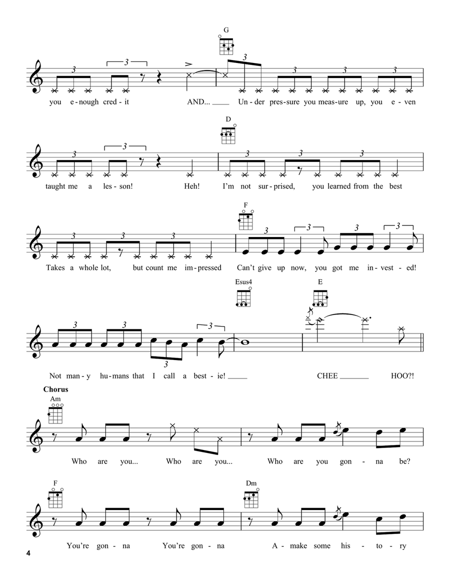 Can I Get A Chee Hoo? (from Moana 2) Ukulele scores gallery preview page 4