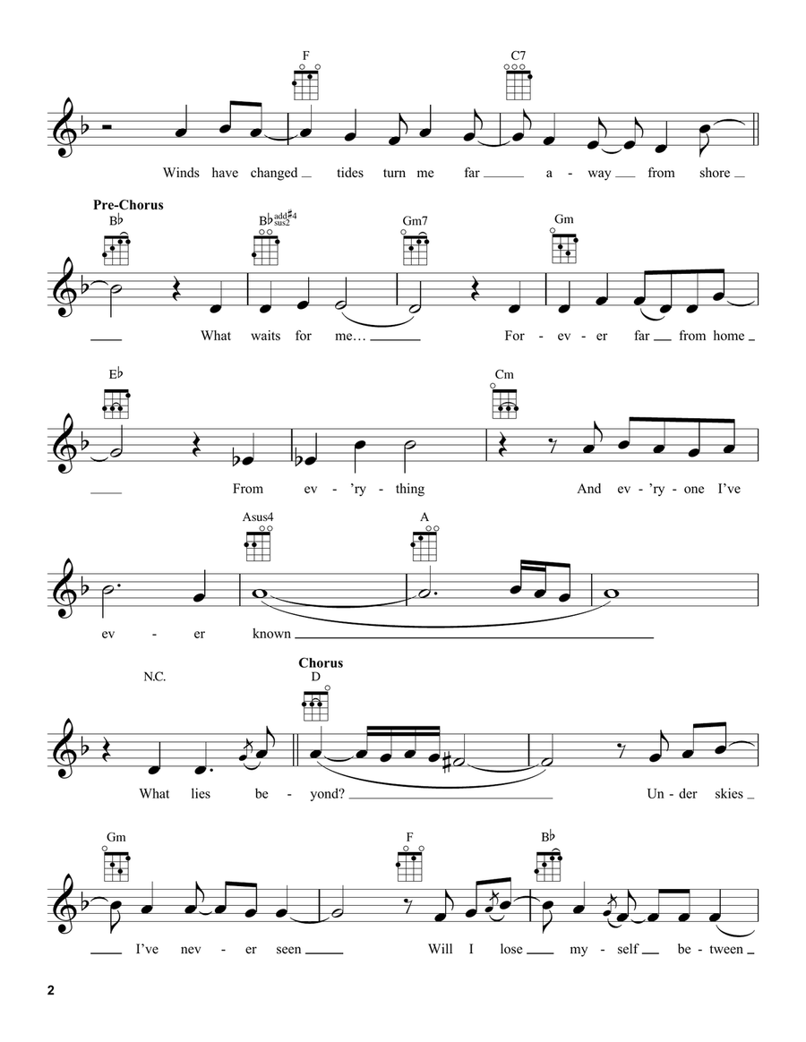 Beyond (from Moana 2) Beyond (from Moana 2) Ukulele scores gallery preview page 2