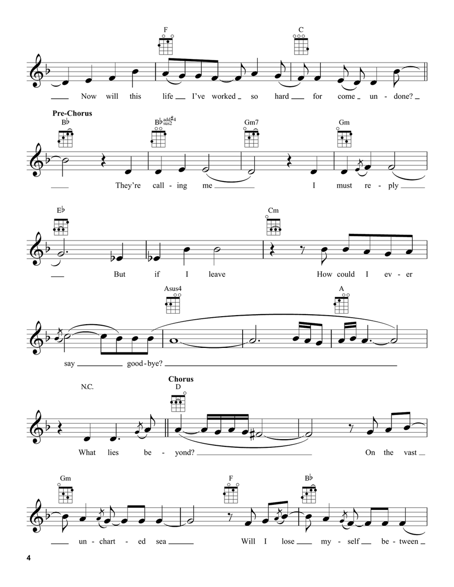 Beyond (from Moana 2) Beyond (from Moana 2) Ukulele scores gallery preview page 4