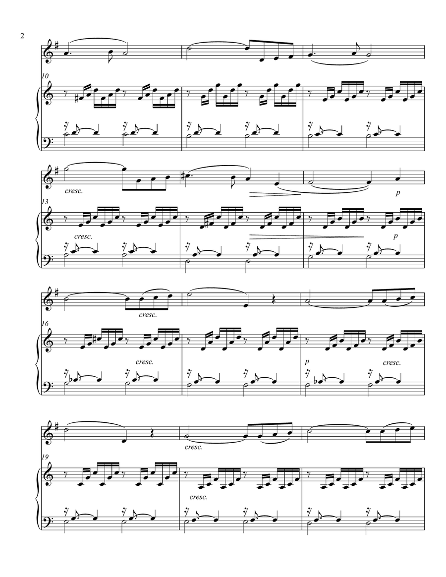Ave Maria, Charles Gounod and Johann Sebastian Bach - for Cor Anglais (English Horn) and Piano English Horn scores gallery preview page 2