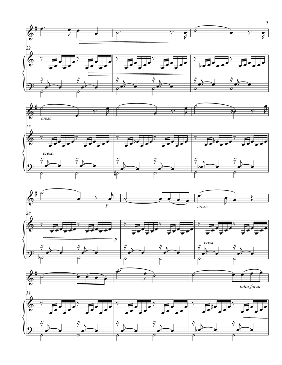 Ave Maria, Charles Gounod and Johann Sebastian Bach - for Cor Anglais (English Horn) and Piano English Horn scores gallery preview page 3