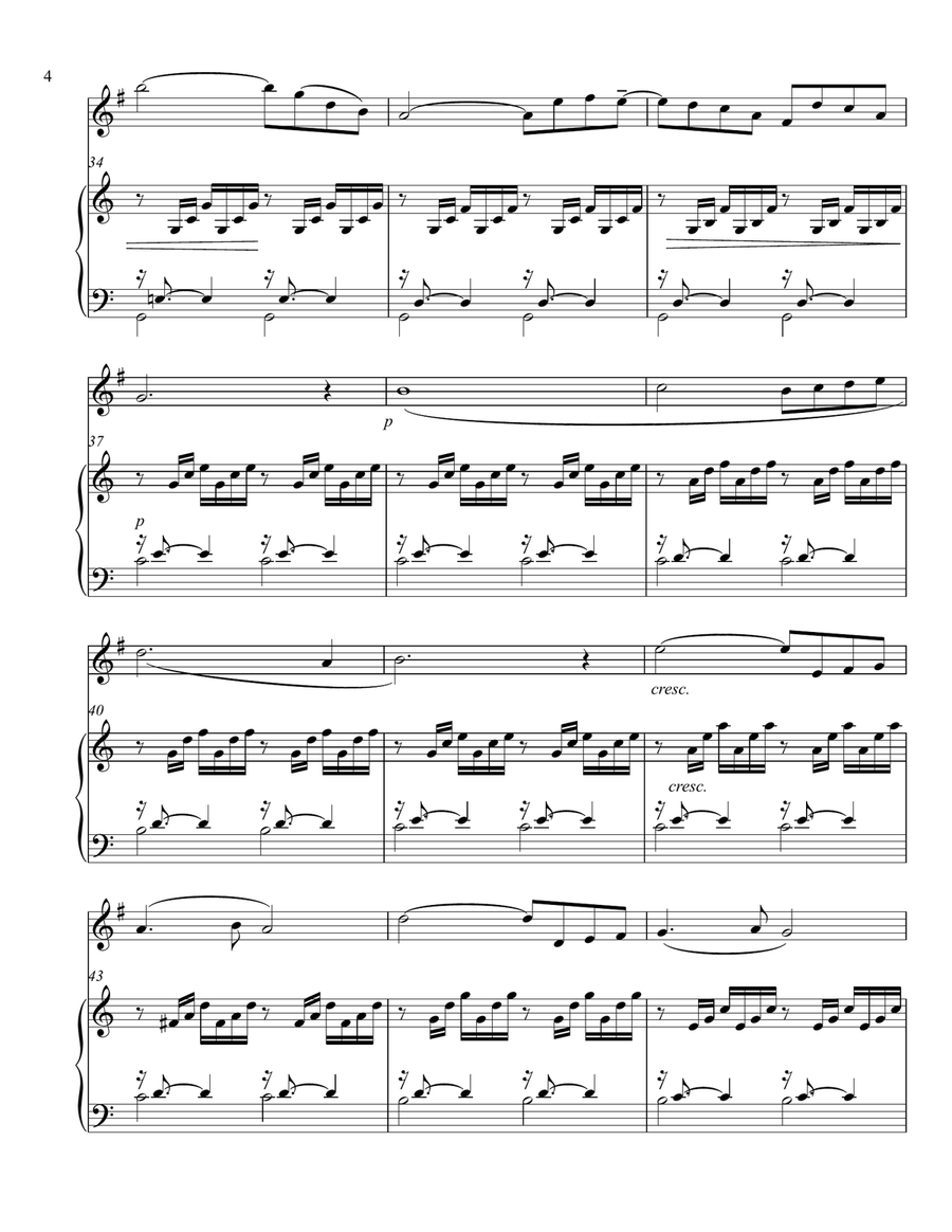 Ave Maria, Charles Gounod and Johann Sebastian Bach - for Cor Anglais (English Horn) and Piano English Horn scores gallery preview page 4