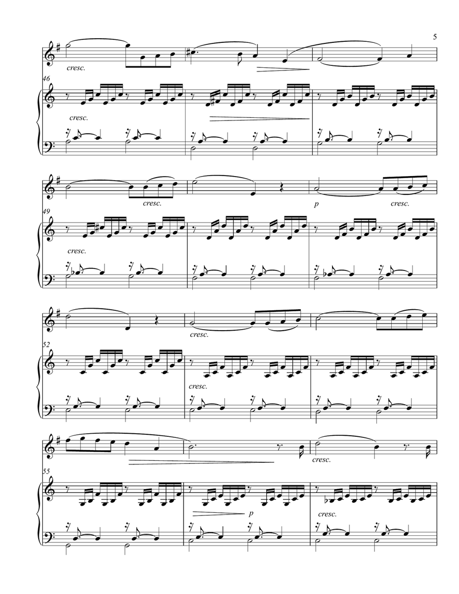 Ave Maria, Charles Gounod and Johann Sebastian Bach - for Cor Anglais (English Horn) and Piano English Horn scores gallery preview page 5