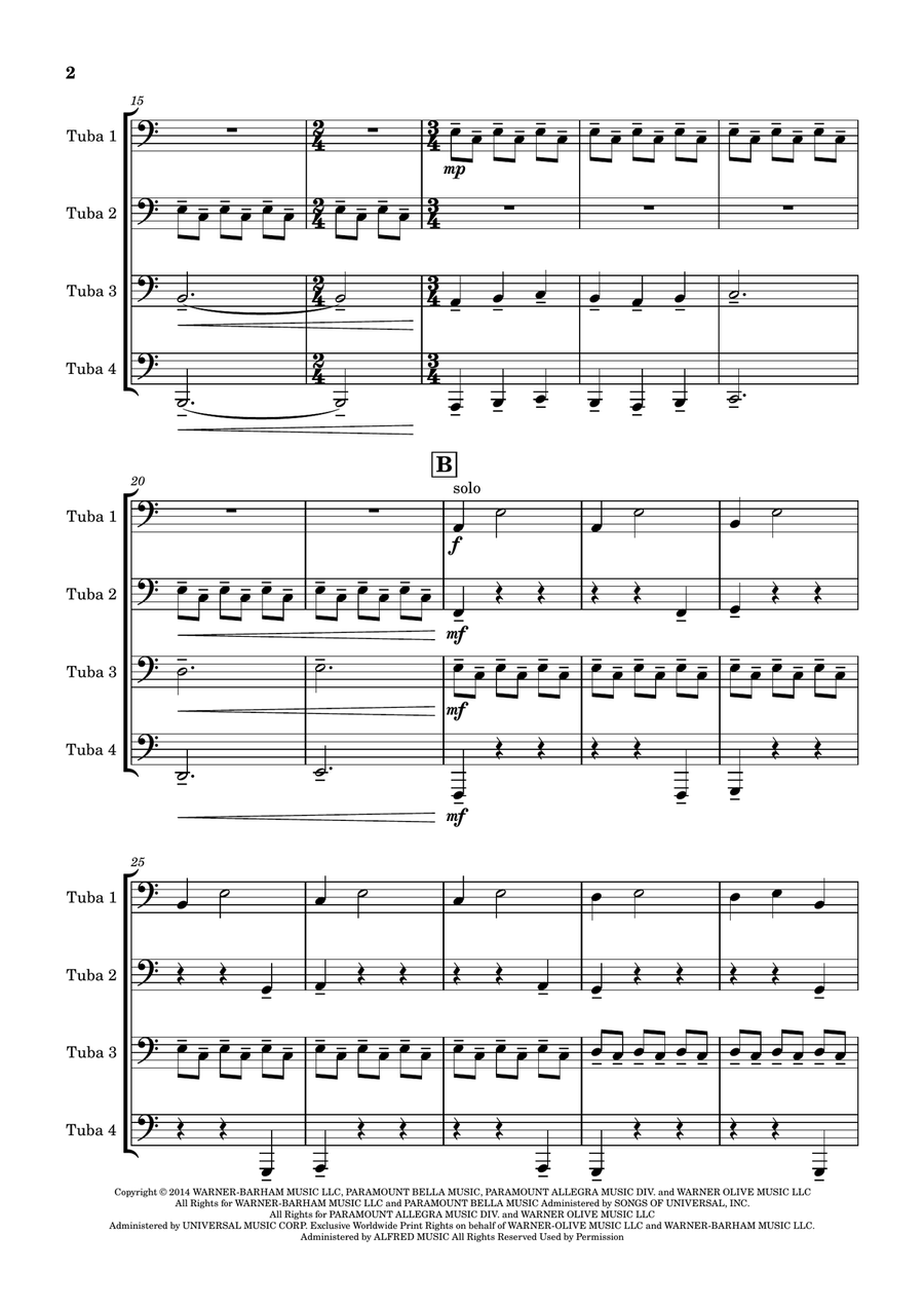 Interstellar Interstellar Brass Quartet scores gallery preview page 2