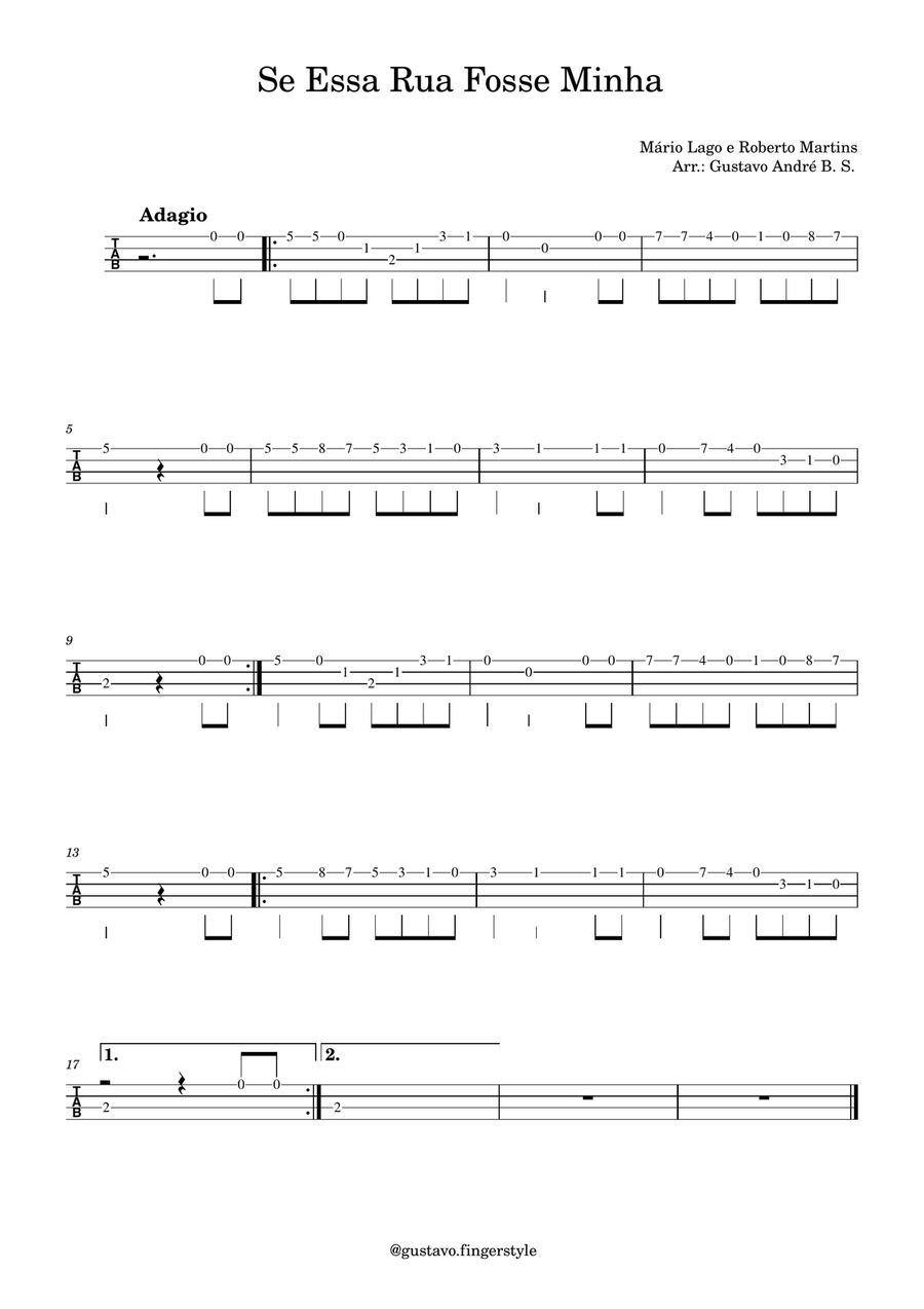 Se Essa Rua Fosse Minha Se Essa Rua Fosse Minha Ukulele scores gallery preview page 1