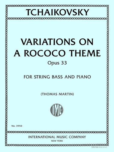 Variations on a Rococo Theme, Opus 33, for String Bass and Piano