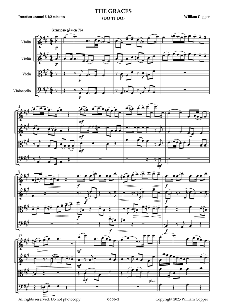 The Graces (DO-TI-DO) The Graces (DO-TI-DO) String Quartet scores gallery preview page 2
