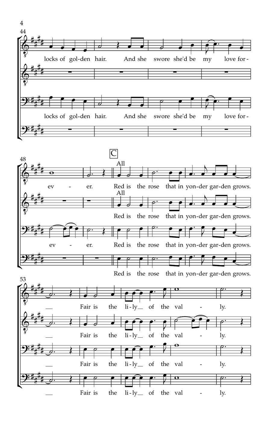 Red is the Rose (Loch Lomond) TTBB scores gallery preview page 4