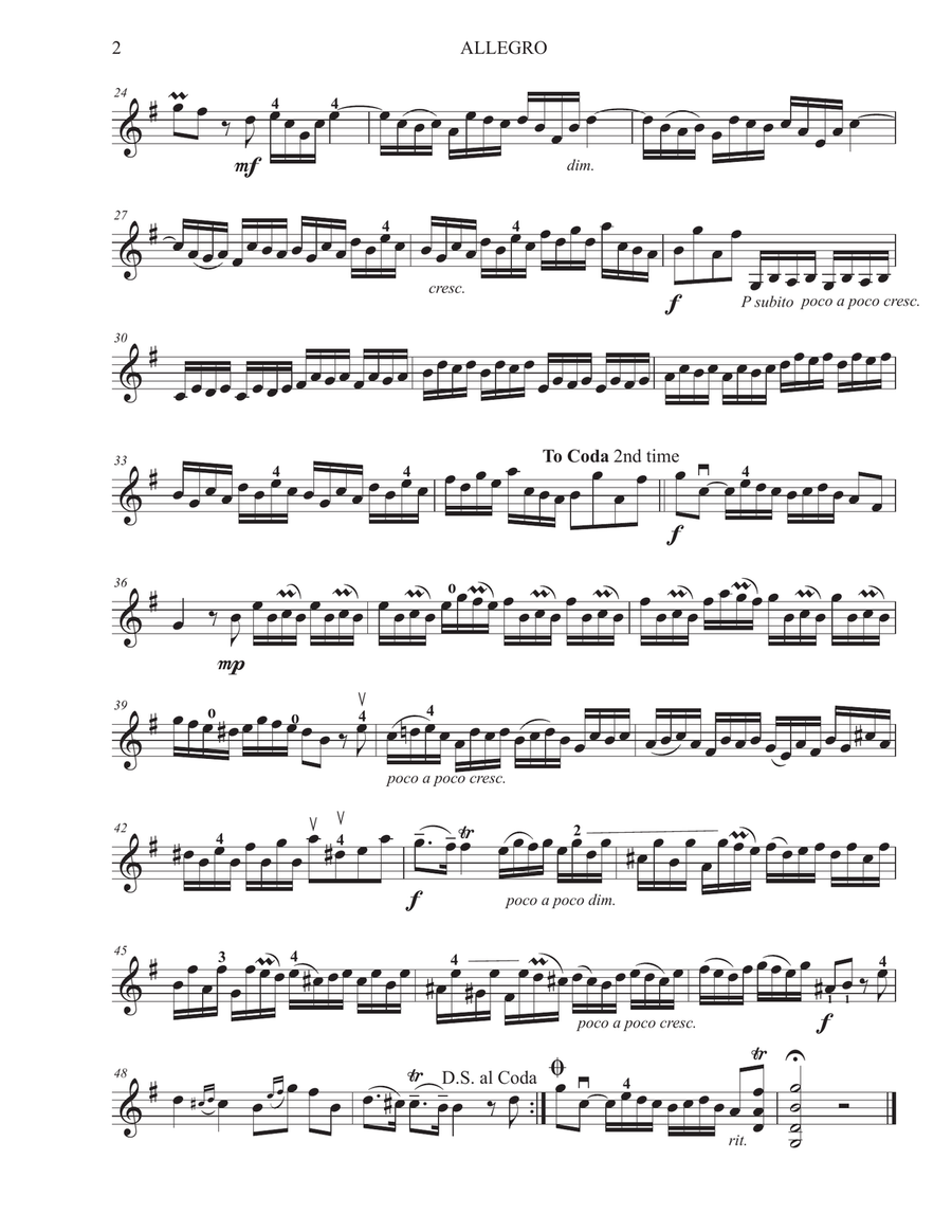 Allegro by Fiocco String Duet scores gallery preview page 2