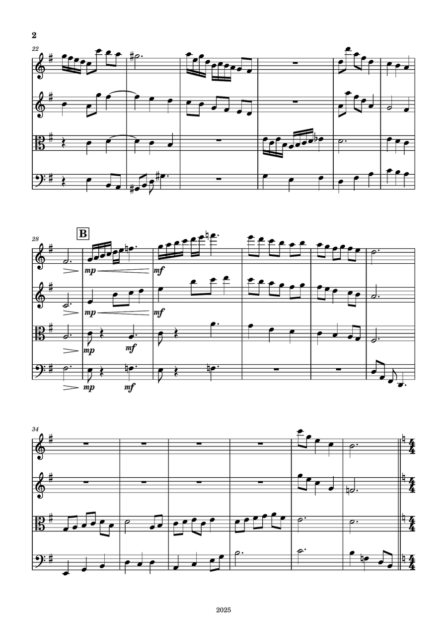 The Lake in the Meadow The Lake in the Meadow String Quartet scores gallery preview page 2