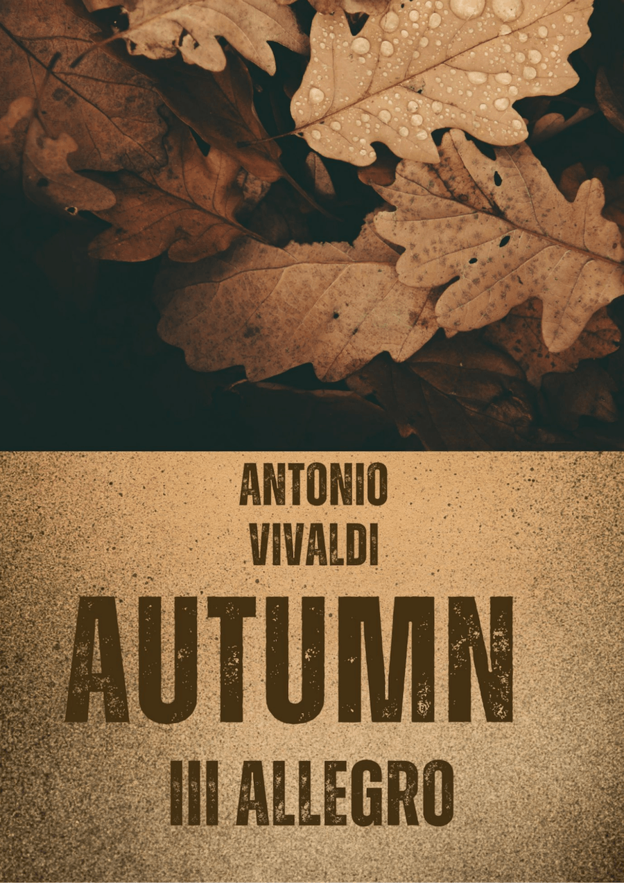 Autumn 3rd movement guitar quartet & bass (Op.8 n.3/RV293) Guitar Ensemble scores gallery preview page 1