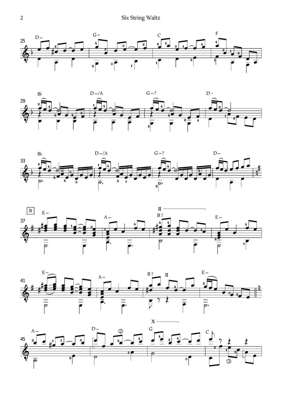 Six String Waltz Six String Waltz Acoustic Guitar scores gallery preview page 2