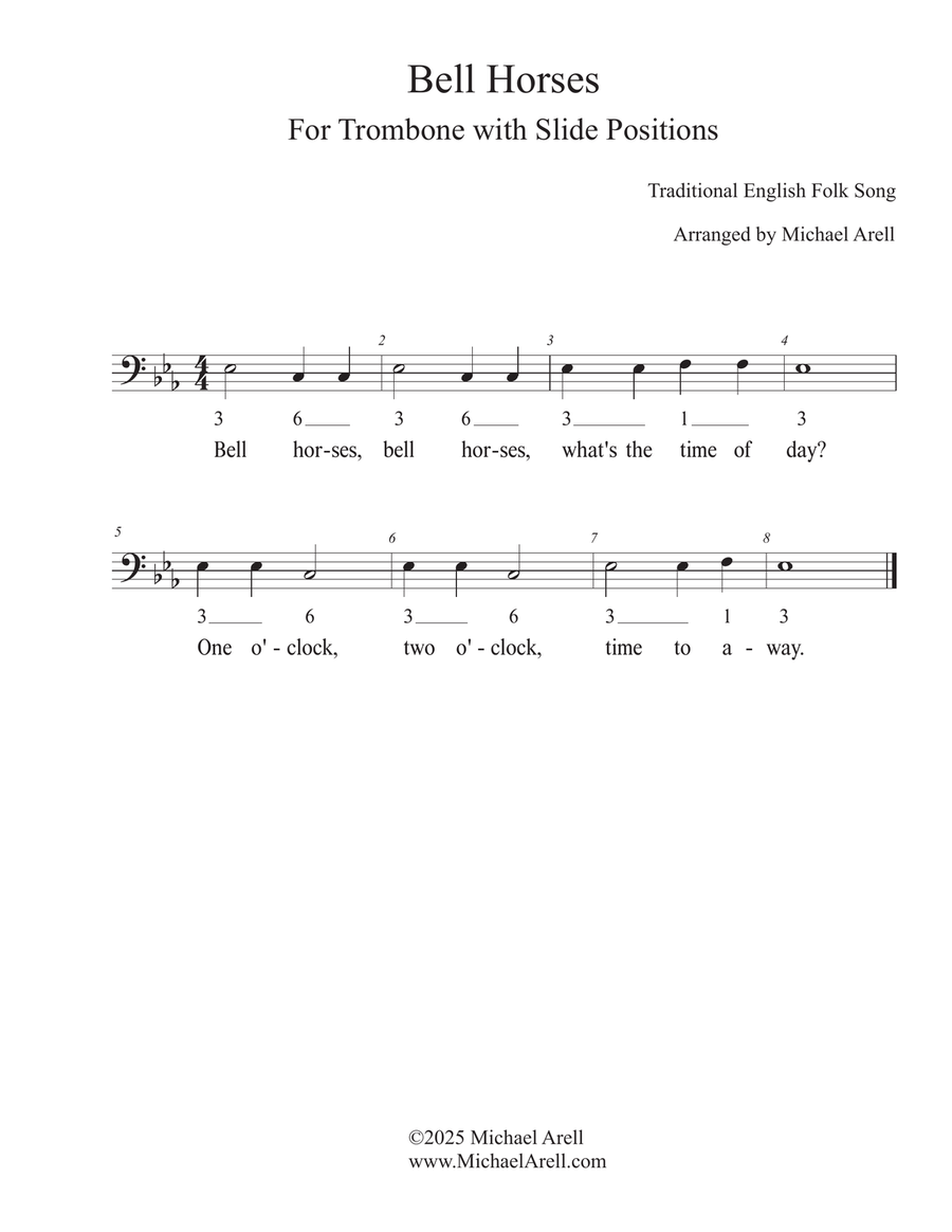 Bell Horses for Trombone Bell Horses for Trombone Bass Trombone scores gallery preview page 2