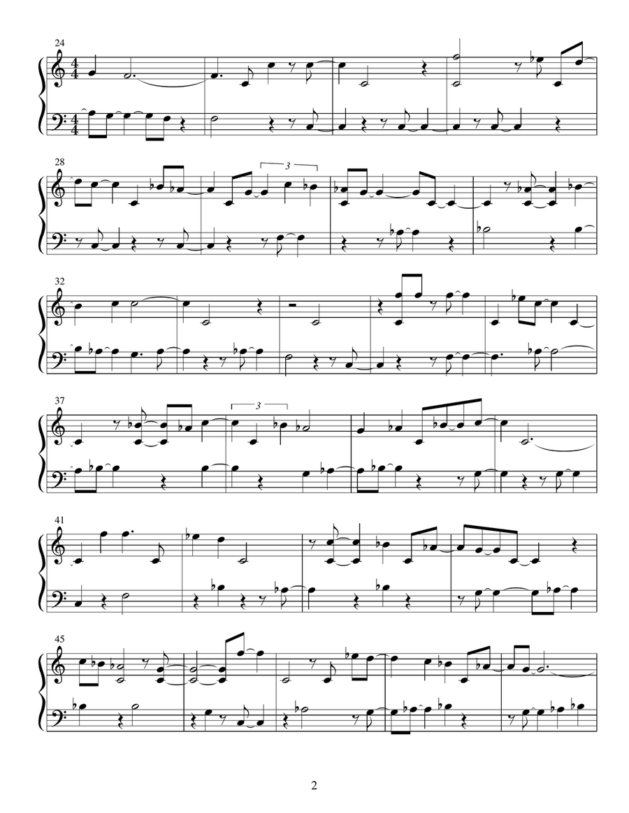 Love In the Key of C Minor Piano Solo scores gallery preview page 2