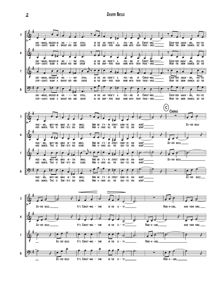 Silver Bells 4-Part scores gallery preview page 2