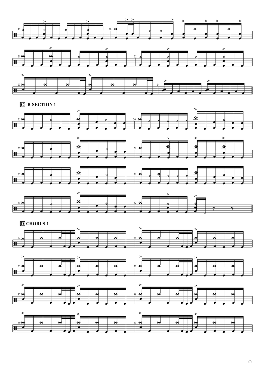 Terminally Unique Drum Set scores gallery preview page 2