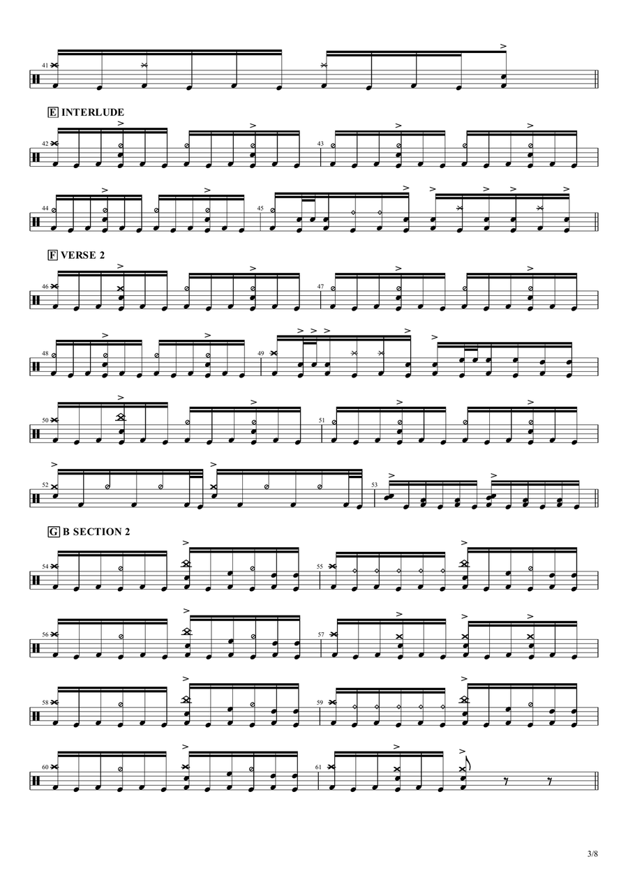 Terminally Unique Drum Set scores gallery preview page 3