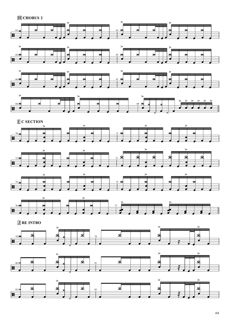 Terminally Unique Drum Set scores gallery preview page 4