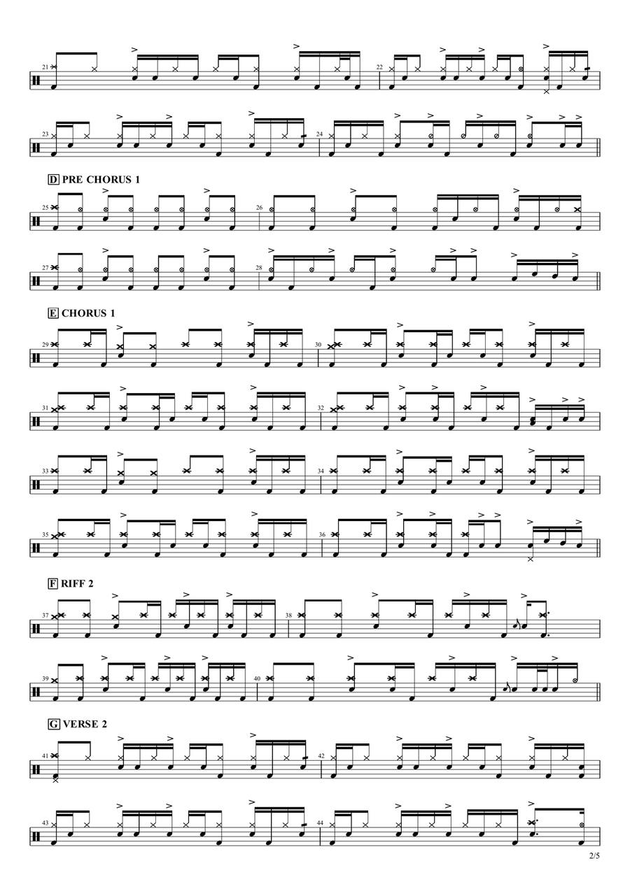 Fly From The Inside Fly From The Inside Drum Set scores gallery preview page 2