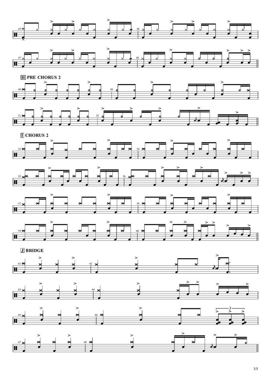 Fly From The Inside Fly From The Inside Drum Set scores gallery preview page 3