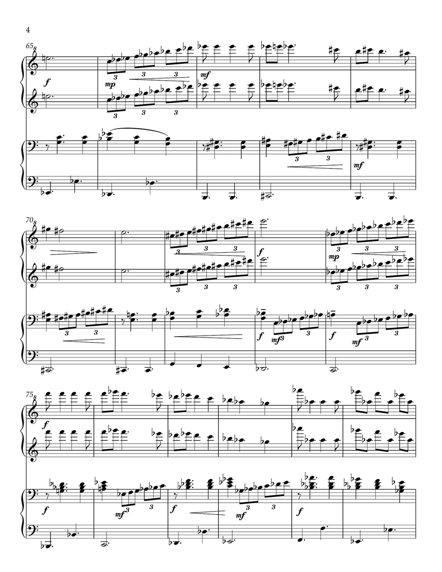 Jazz Waltz For Piano Duet 1 Piano, 4-Hands scores gallery preview page 4