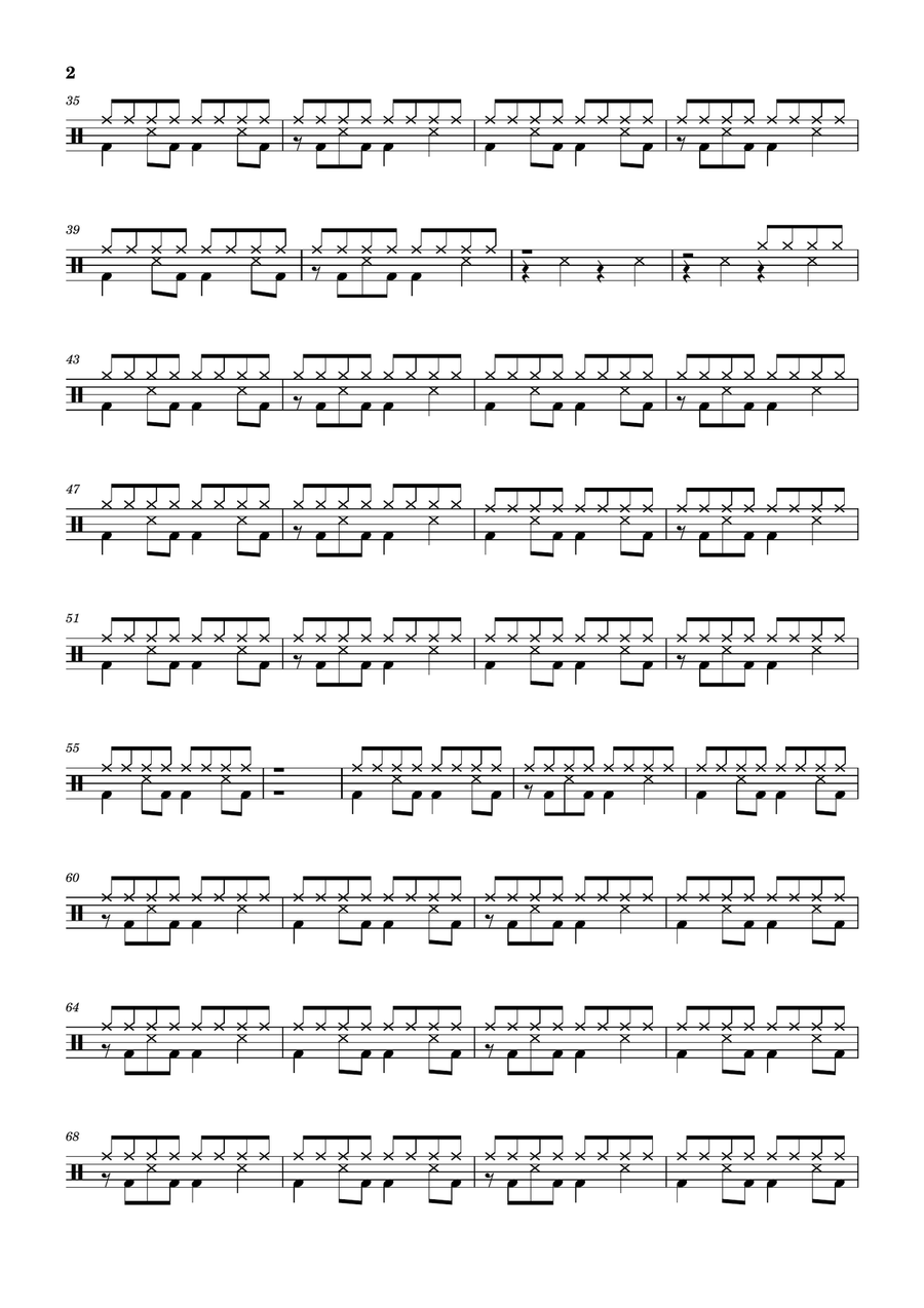 Billie Bossa Nova Billie Bossa Nova Drum Set scores gallery preview page 2