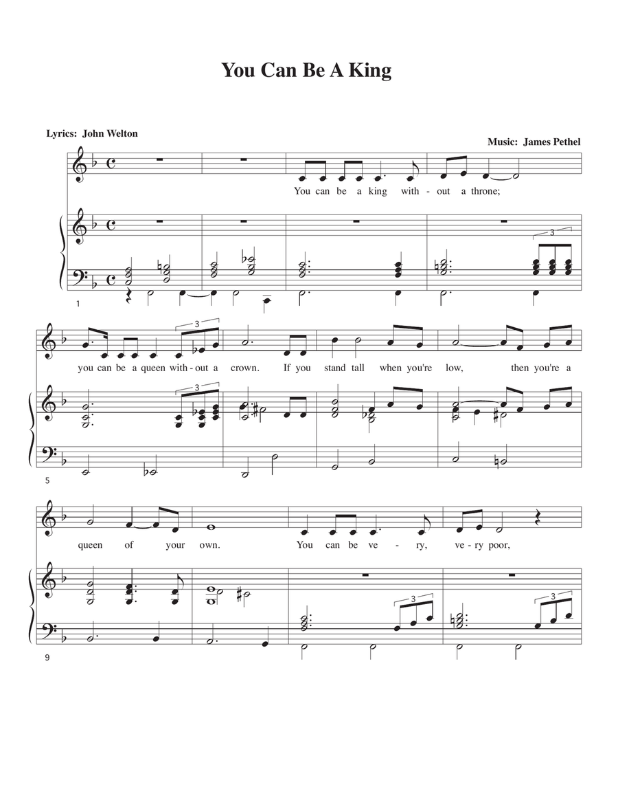 You Can Be A King You Can Be A King Voice Solo scores gallery preview page 1